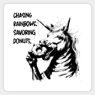 Chasing Rainbows, Savoring Donuts Sticker